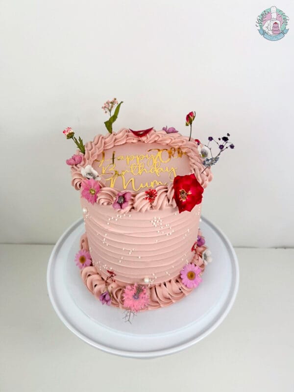 floral birthday cake 2