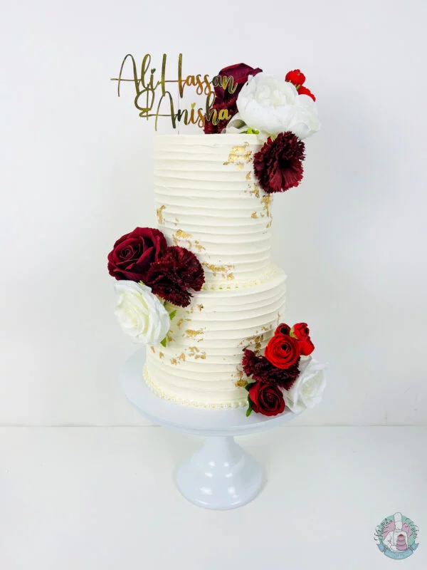 Bevelled Edge Wedding Cake Birmingham