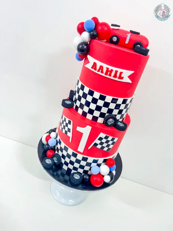 2 tier Racing Car Cake