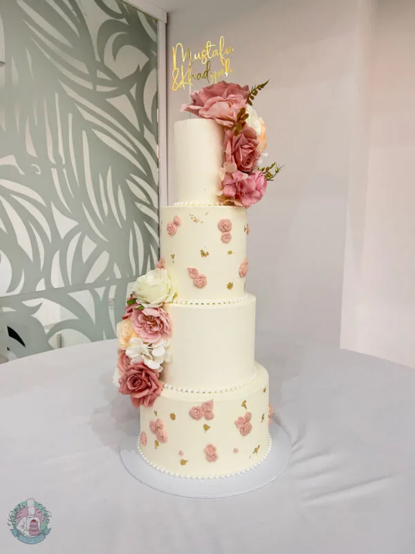 Floral wedding cake