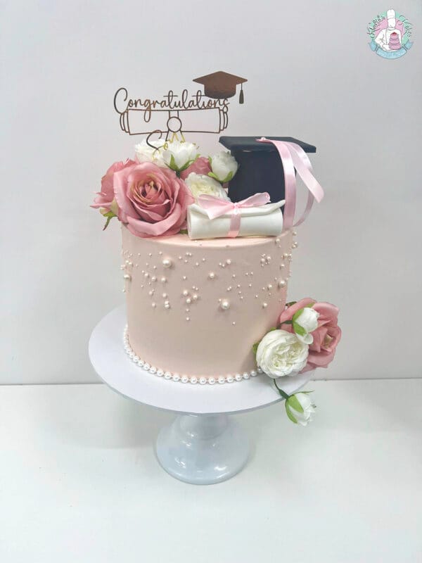 Pearl Graduation Cake