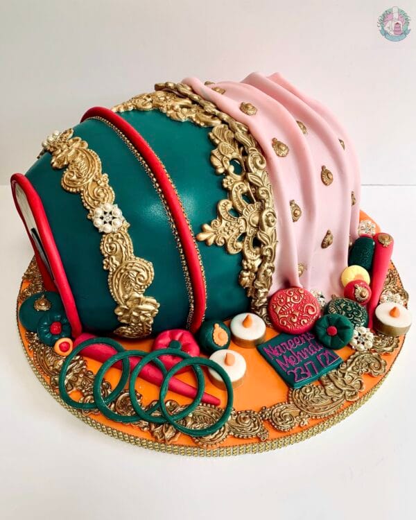 Mehndi Drum Cake