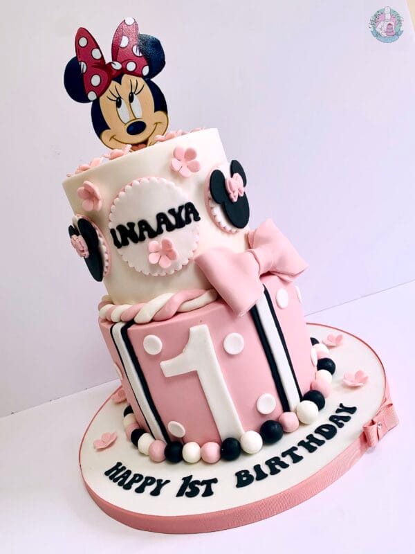 Minnie Mouse 2 tier cake