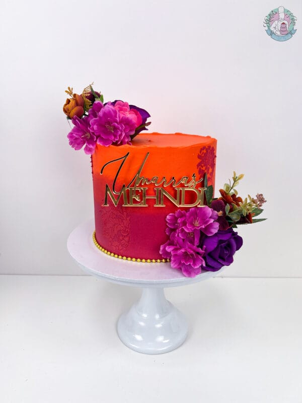 Ombre Mehndi Cake Birmingham